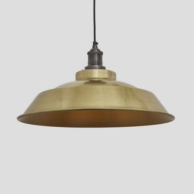 Industville Brooklyn Step Pendant16 InchBrassPewter Holder from B&Q