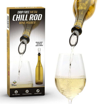 Bar Amigos Wine Chill Rod Pourer Stainless Steel Cooling Stick from B&Q