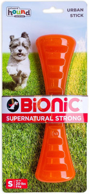 Bionic Urban Dog Throwing Stick Toy Treat Dispenser Play OrangeSmall from B&Q