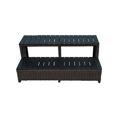 Canadian Spa Company Brown Rattan Rectangular Steps (D)57Cm (H)43Cm from B&Q