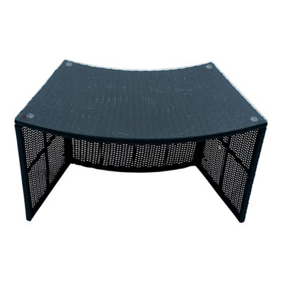 Canadian Spa Company Rattan Effect Black Round Table from B&Q