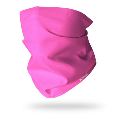 Ruffnek Fluorescent Pink Snood Scarf Multifunctional Neck Gaiter For RunningSkiingCycling And Workwear from B&Q