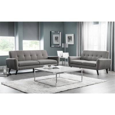 Ashfield White Marble Top Square Coffee Table With Silver Framing from B&Q