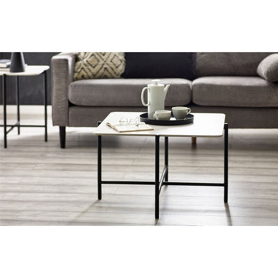 Ashfield White Marbled Top Coffee Table from B&Q