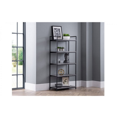 Ashfield Stylish Concrete Effect Tall Bookcase from B&Q