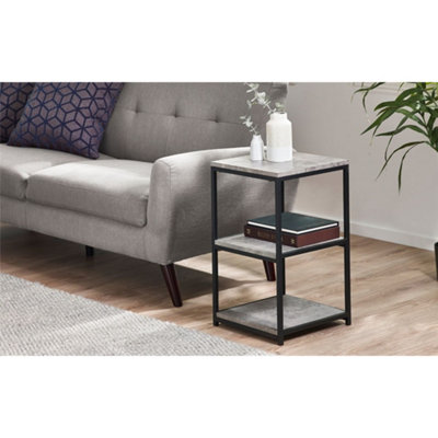 Ashfield Concrete Effect Tall Narrow Side Table from B&Q