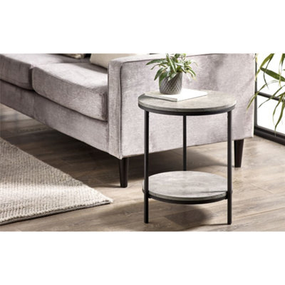 Ashfield Concrete Effect Circular Lamp Table from B&Q