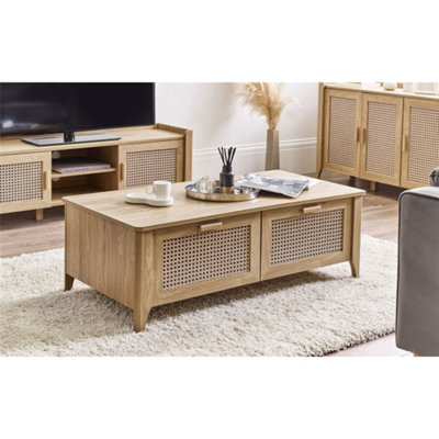 Ashfield Natural Oak 2 Drawer Coffee Table from B&Q