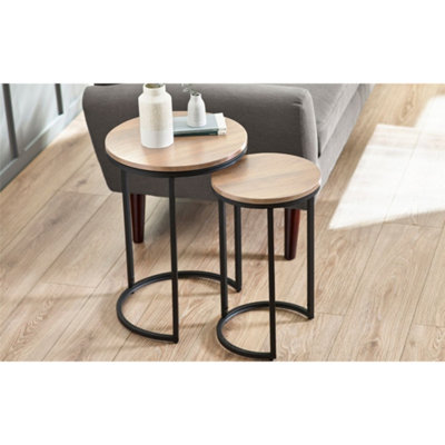 Ashfield Classic Sonoma Oak Nesting Side Tables from B&Q