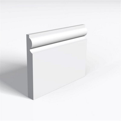 MarlboroughPack Of 10 (Total 10 Units)Moisture Resistant Mdf Primed Torus Skirting Board18mm (T) X 144mm (H) X 4200mm (L) from B&Q