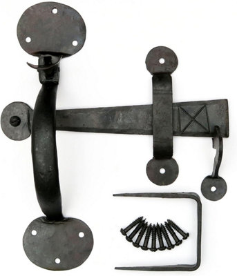 Castelion Plain Bean Wrought Iron Suffolk Latch from B&Q