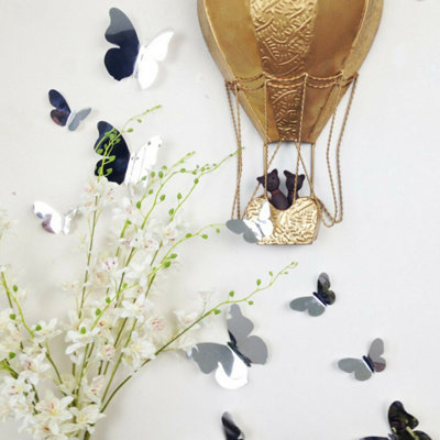 Walplus 3D Butterflies Mirror Stock Clearance Wall Decor Art from B&Q