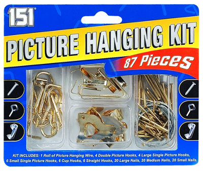 Picture Hanging Kit With 87 Assorted Pieces from B&Q