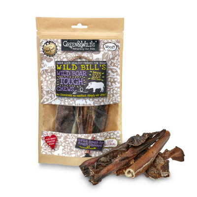 Green & Wilds Dog Treats Wild Boar Tough Chews 130G from B&Q