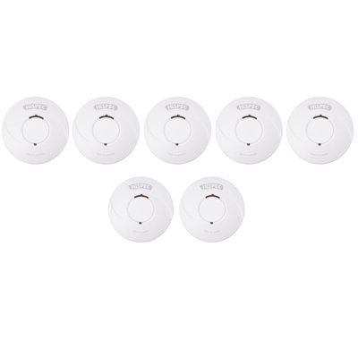 Hispec Wireless Interlink 5 X Smoke And 2 X Heat Alarms Lithium Battery