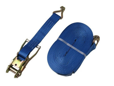 SecureFix Direct Tie Down Ratchet Straps 5T 50mm 8M X1 (Cargo Lashing Rack Load J Claw) from B&Q