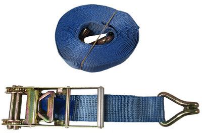 SecureFix Direct Ratchet Tie Down Strap 75mm 10T 15M X1 (Heavy Duty Lashing Ton Claw J Hook) from B&Q