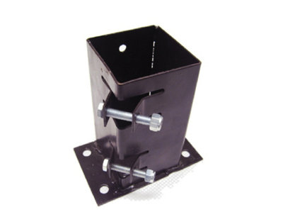 SecureFix Direct Bolt Down Fence Post Holder 3" 75mm X1 (Bolt Grip Fencing Support Shoe) from B&Q