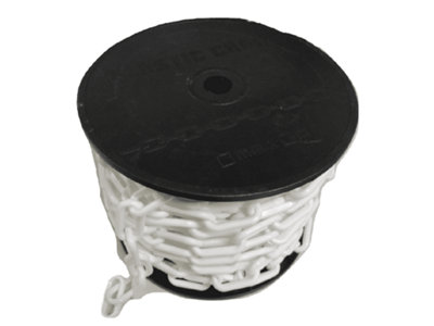 SecureFix Direct Plastic Safety Barrier Chain Fence 6mm X 30M White (Decorative Garden Drive) from B&Q