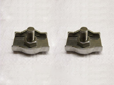SecureFix Direct Simplex Wire Rope Grips 8mm X2 (Stainless Steel Marine Loop Boat Clamps) from B&Q