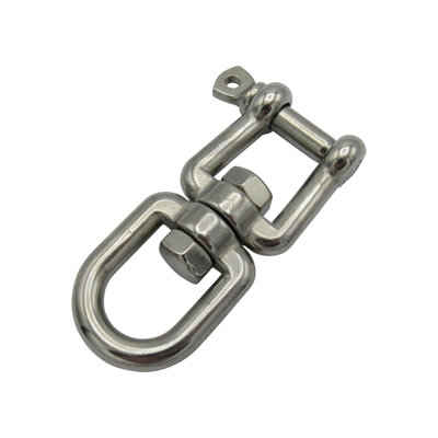 SecureFix Direct Jaw  Eye Swivel Shackle Stainless Steel 6mm (Marine Boat Sailing Pin 938Kg) from B&Q
