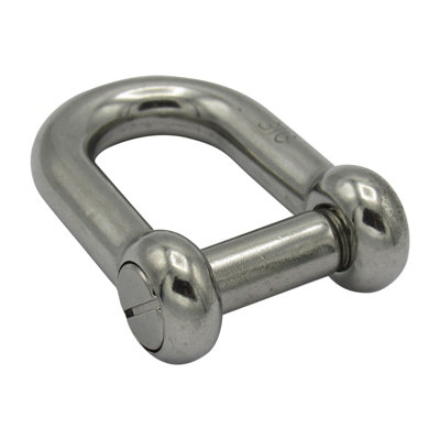SecureFix Direct Stainless Steel Countersunk D Shackle Slotted Head 10mm (Dee Marine Boat Flush Rigging) from B&Q