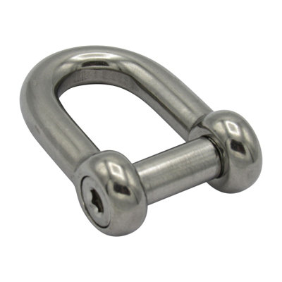 SecureFix Direct Stainless Steel D Shackle With Allen Screw Head 6mm (Dee Rigging Flush Marine) from B&Q