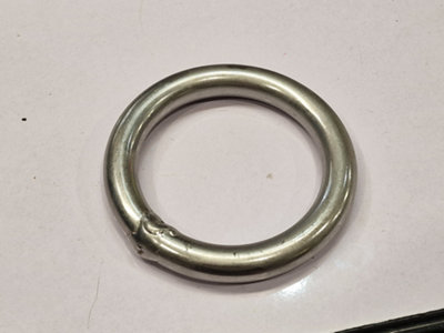 SecureFix Direct Stainless Steel Round O Ring 10mm X 50mm (Marine Webbing Rigging Mooring Corrosion Resistant) from B&Q