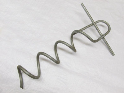 SecureFix Direct Galvanised Corkscrew Ground Anchor Spike X1 (Screw Picket Heavy Duty Stake Tent Tie Camping) from B&Q