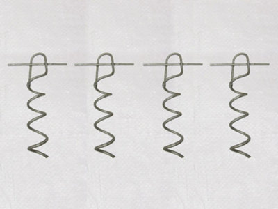 SecureFix Direct Galvanised Corkscrew Ground Anchor Spike X4 (Screw Picket Heavy Duty Stake Tent Tie Camping) from B&Q
