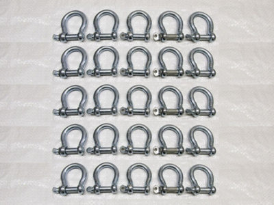 SecureFix Direct Bow Shackle Screw Pin Galvanised 11mm X25 (Commercial Chain Connector Caravan Tether) from B&Q