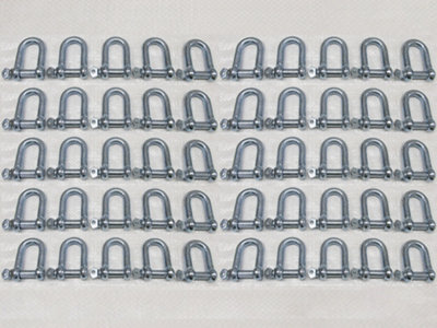 SecureFix Direct Dee Shackle Screw Pin Galvanised 8mm X50 (Commercial Chain Connector Caravan Tether) from B&Q
