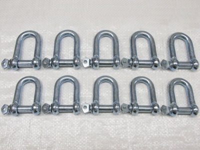 SecureFix Direct Dee Shackle Countersunk Pin Galvanised 12mm X10 (Commercial Chain Connector Caravan Tether) from B&Q