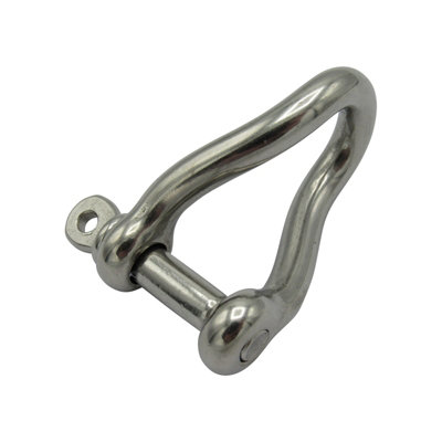 SecureFix Direct Twisted D Shackle Stainless Steel 4mm (Rigging Marine Rope Dee) from B&Q