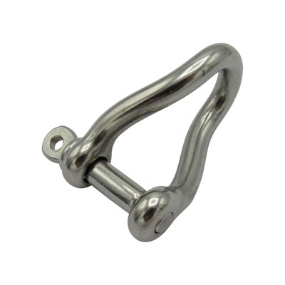 SecureFix Direct Twisted D Shackle 6mm Stainless Steel (Rigging Marine Rope Dee) from B&Q
