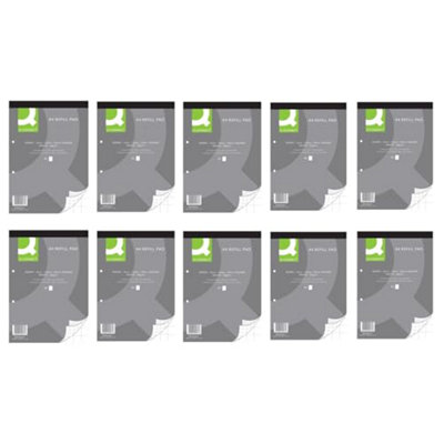 Q-Connect A4 Graph Refill Pad 80 Sheet (10 Pack) Kf02231 White from B&Q