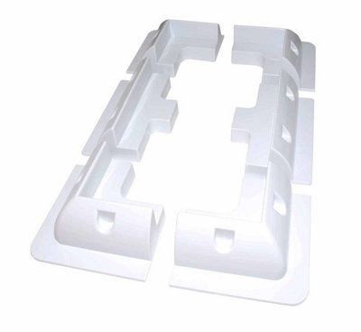 Lowenergie White Solar Panel Corner Mounting Brackets And Sides