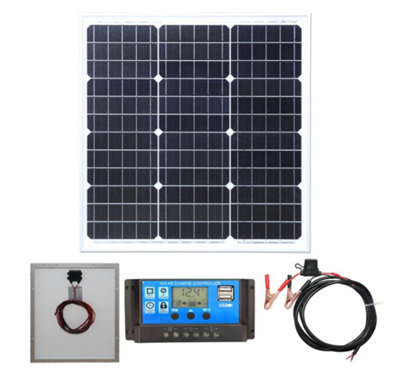 Lowenergie 40W Monocrystalline Solar Panel Kit With Charge Controller And Cable from B&Q