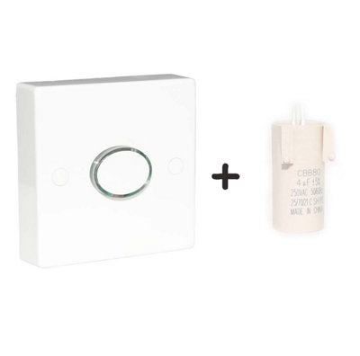 Lowenergie Time 6A Time Lag Switch & Pfcc Capacitor Illuminated And Adjustable from B&Q