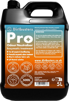 Dirtbusters Pro Urine & Odour Destroyer Enzyme Cleaner For Carpet & UpholsteryNeutralise & Remove Odours At Source (5L) from B&Q