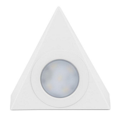 Bright Source 2.5W Led Cct Triangular White Cabinet Light from B&Q