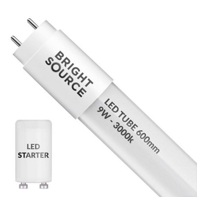Bright Source 2Ft 9W T8 Led Mains Operated Tube3000K Warm White from B&Q