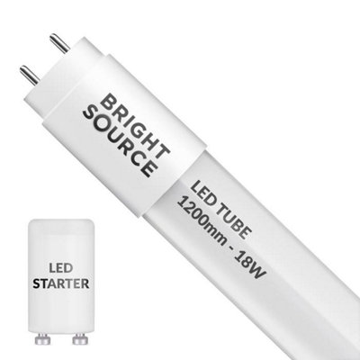 Bright Source 4Ft 18W T8 Led Mains Operated Tube3000K Warm White from B&Q