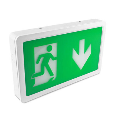 B&Q -  4W Led Emergency Exit Box With Up Arrow