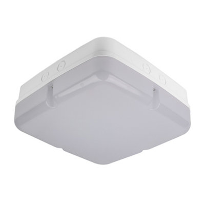 Bright Source 9W/14W/18W Square White Led BulkheadCct from B&Q