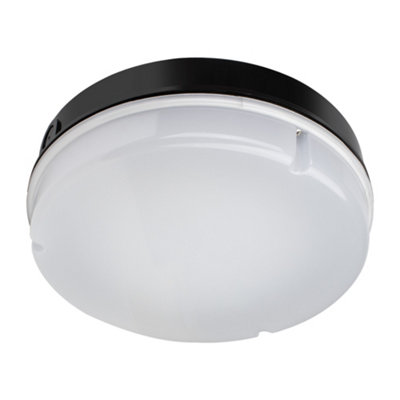 Bright Source 9W/14W/18W Round Black Led BulkheadCct from B&Q