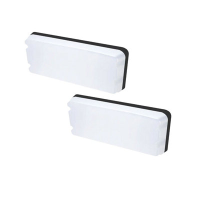 Bright Source 10W Led 3Cct Ip65 Rectangular BulkheadWhiteTwin Pack from B&Q