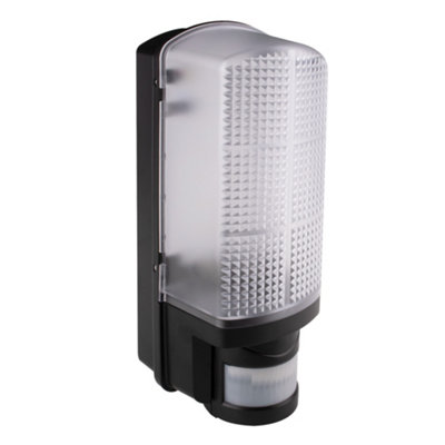 Bright Source E27 Security Bulkhead With Pir SensorBlackTwin Pack from B&Q