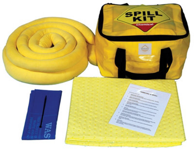 Serpro spill management 34 Litre Chemical/universal Spill Kit In A Cube Carry Bag from B&Q