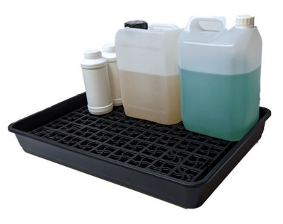Serpro spill management 58 X 40Cm Bunded Tray With Removable Grid. Ideal For WorktopCupboardCoshh CabinetWorkshop from B&Q